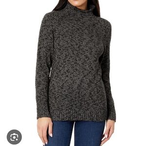 LL Bean Cotton Sweater Womens Funnelneck Large